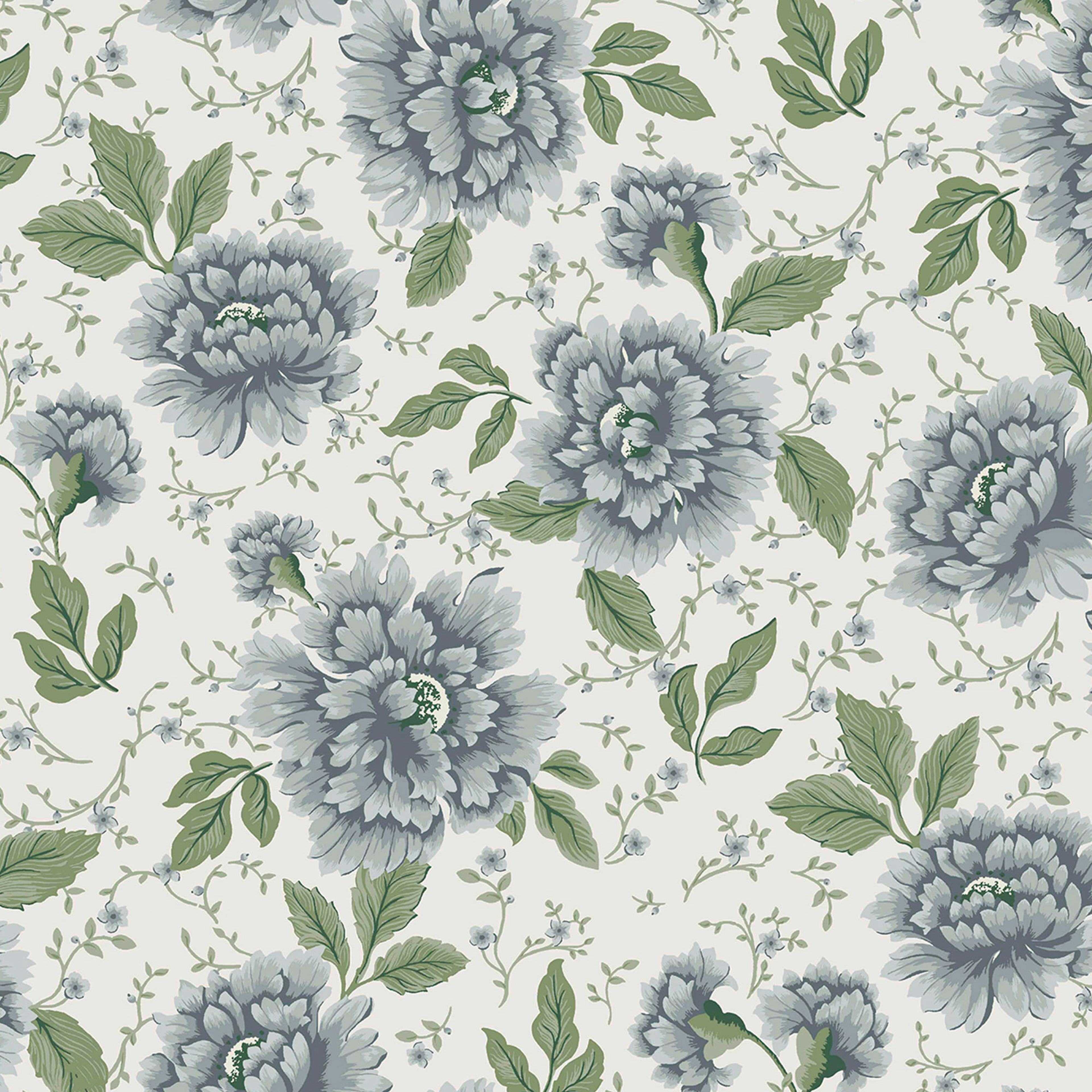 Tapet Laura Ashley Pickworth Posy Pale Seaspray Blå 122747