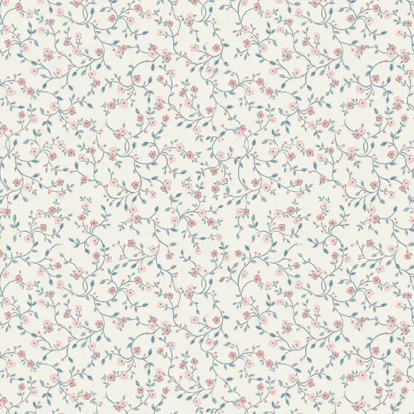 Tapet Laura Ashley Belncow Sprig Dark Duck Egg Blå 122749
