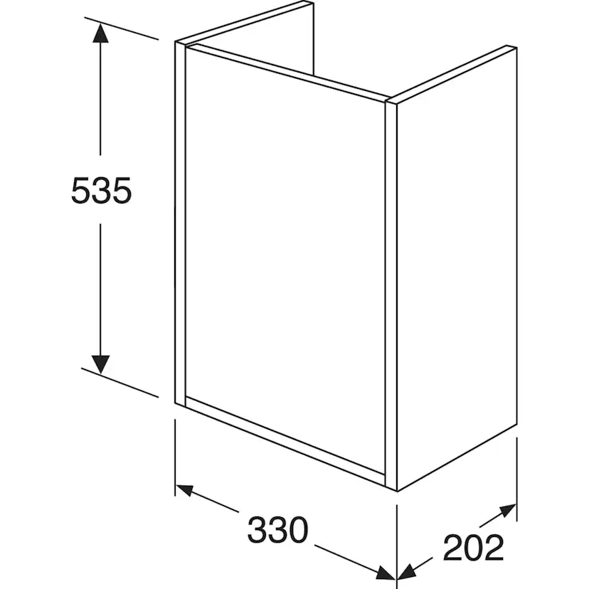 Tvättställsskåp & Kommod Gustavsberg Artic Small 33 cm - Utan Tvättställ