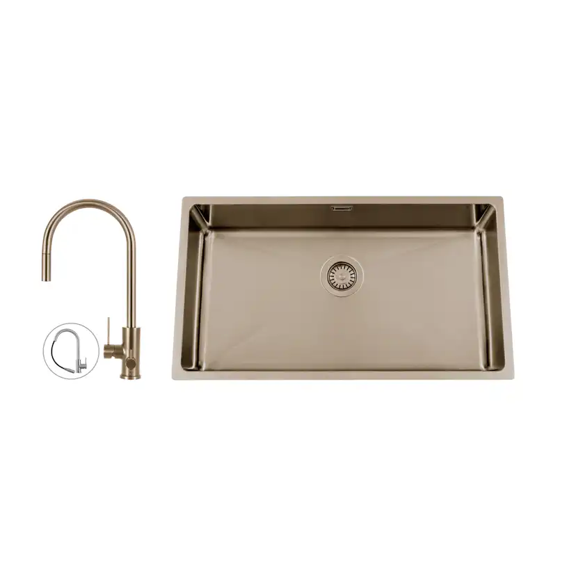 Disklåda Nordic Tech Titan 730 X med Köksblandare Steel Accent D