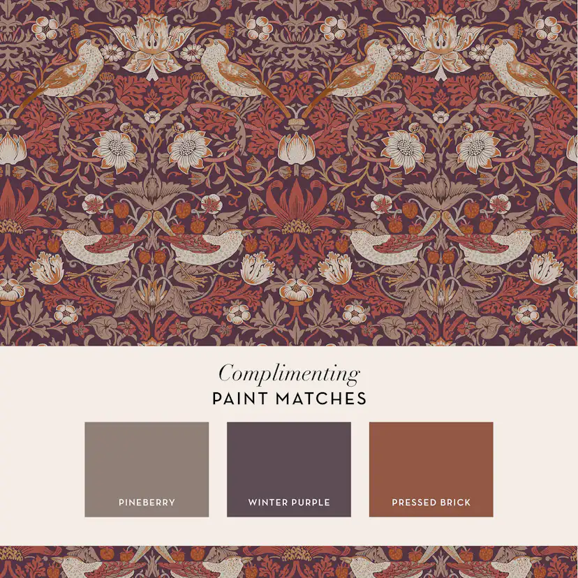 Tapet William Morris At Home Strawberry Thief 124229