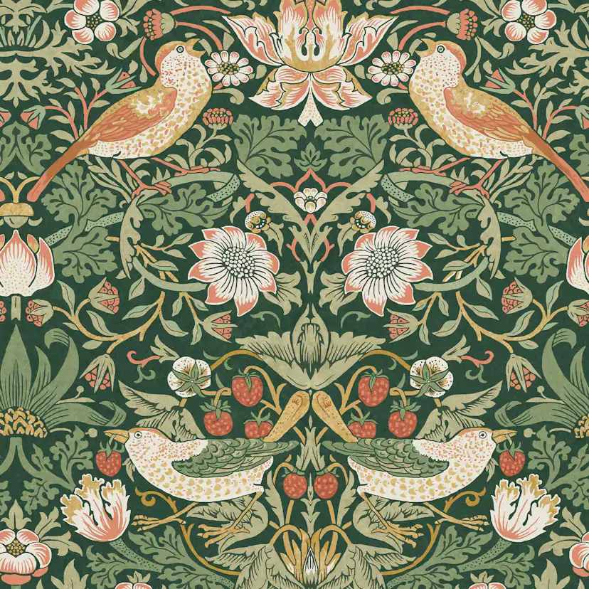 Tapet William Morris At Home Strawberry Thief 124234