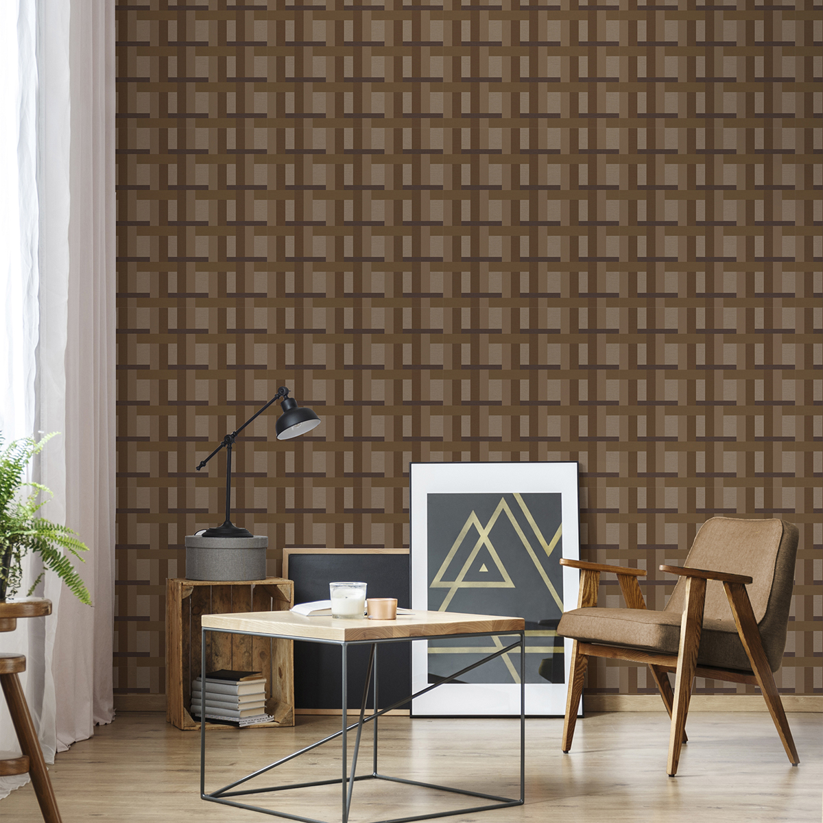 Tapet Superfresco Easy Perfect Symmetry Brun