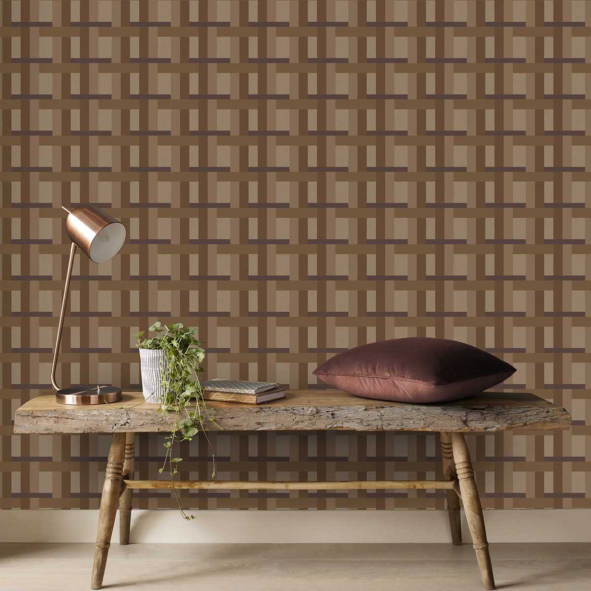 Tapet Superfresco Easy Perfect Symmetry Brun