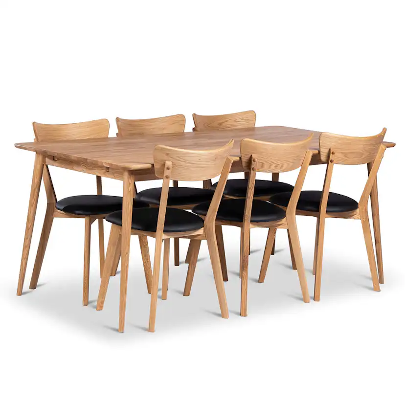 Matgrupp Stenexpo Alborg med 6 Växjö Stolar