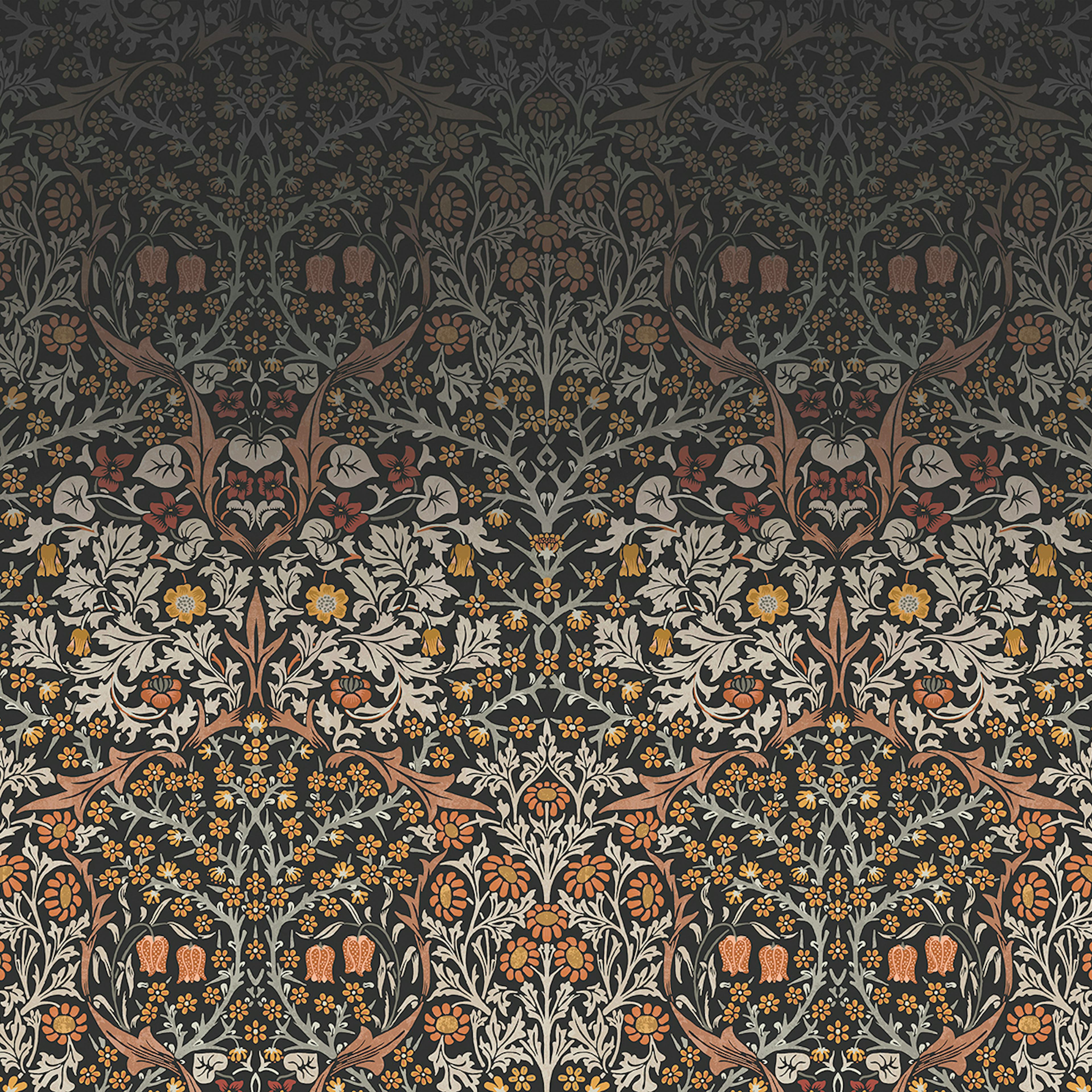 Fototapet William Morris At Home Blackthorn Charcoal