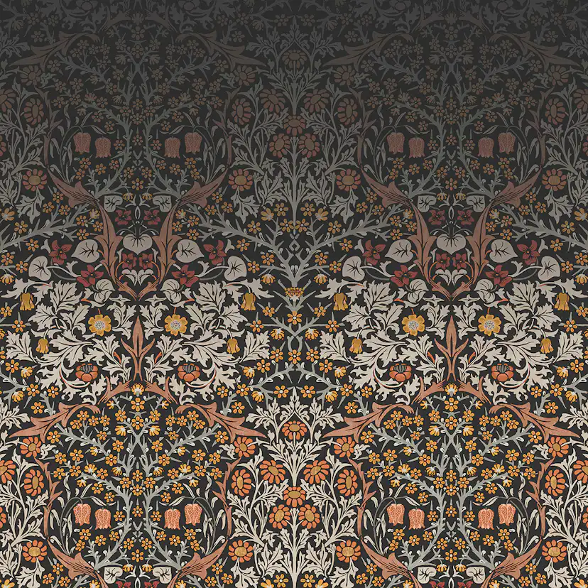 Fototapet William Morris At Home Blackthorn Charcoal