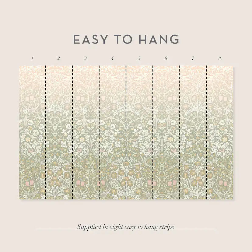 Fototapet William Morris At Home Blackthorn Sage & Pink