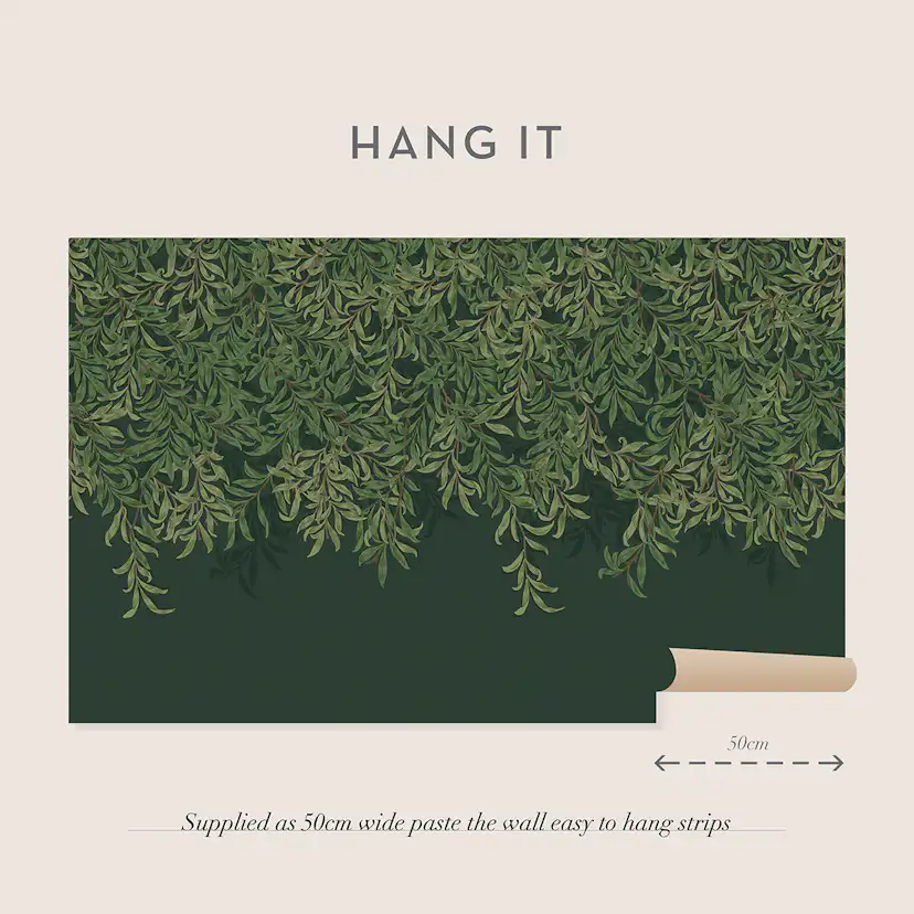 Fototapet William Morris At Home Willow Bough Deep Green