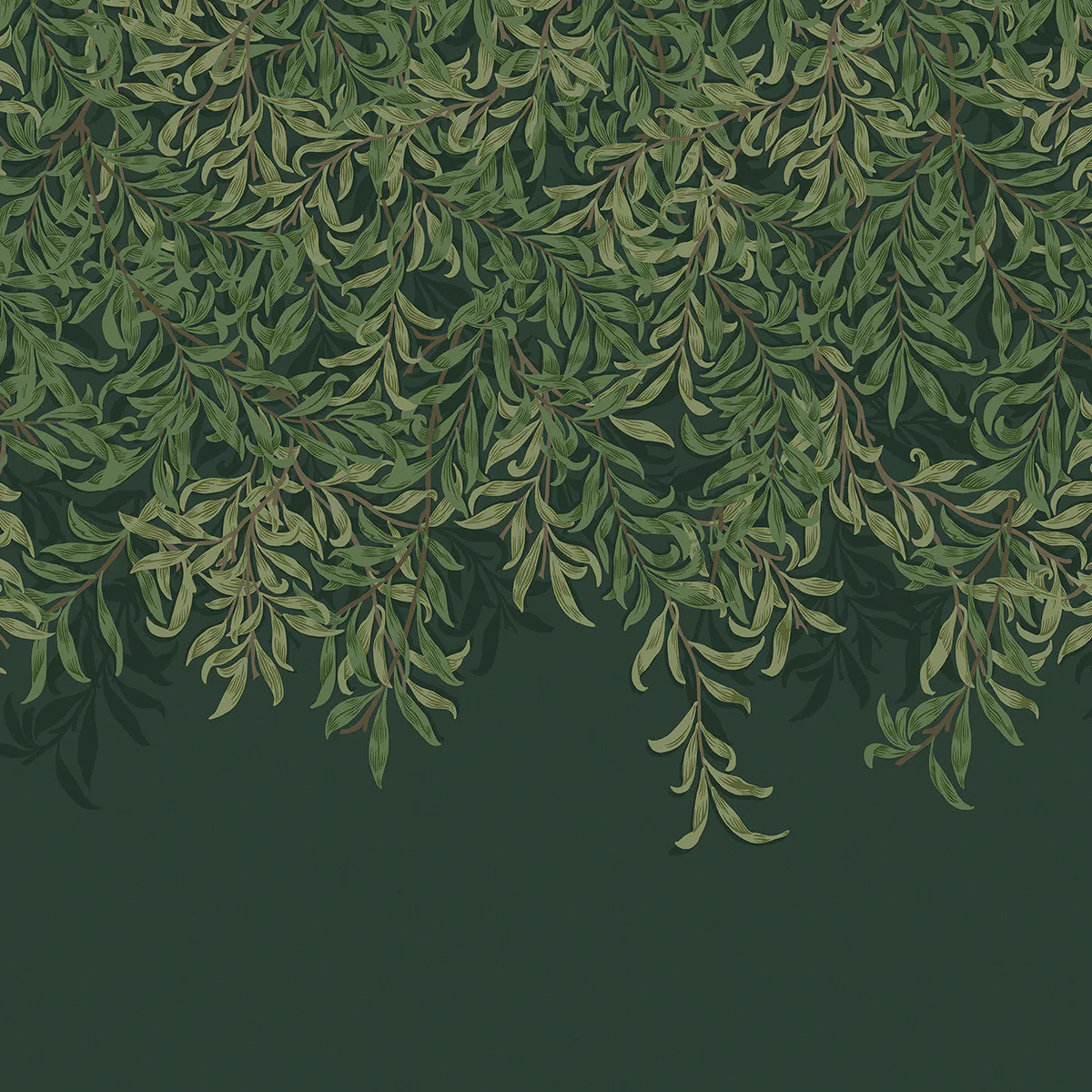 Fototapet William Morris At Home Willow Bough Deep Green