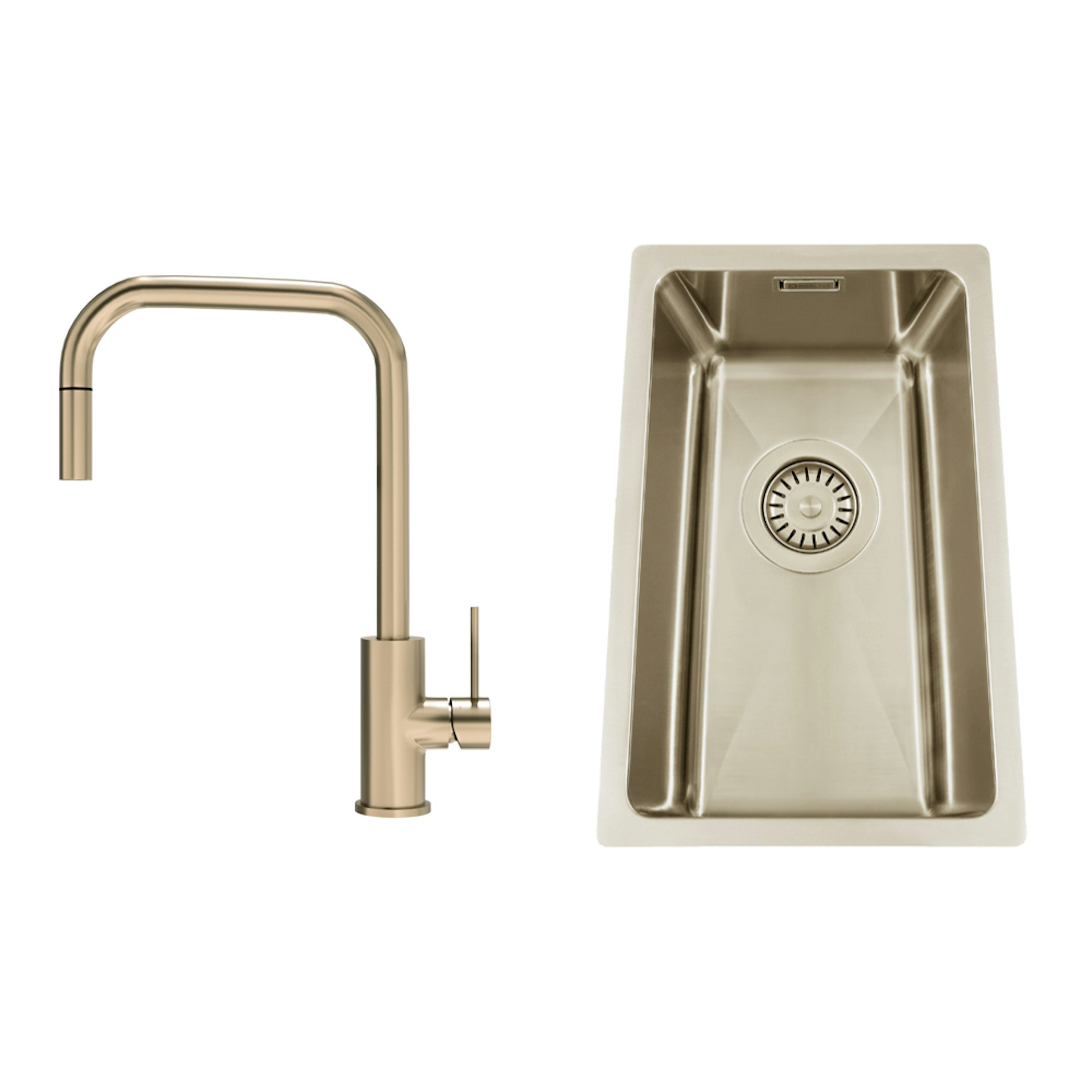 Disklåda Nordic Tech Titan 230 X med Köksblandare Steel Accent Square D