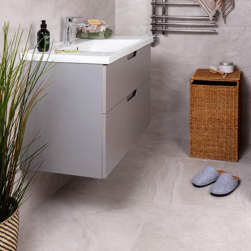 Klinker Astor Ceramiche Stream Silver Grå Grå 60x60 cm