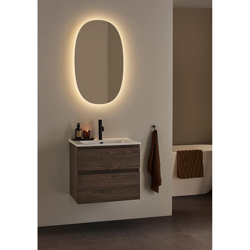 Spegel Hafa Ellipse LED 500x850