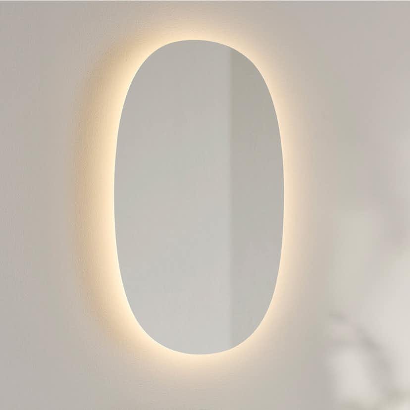 Spegel Hafa Ellipse LED 500x850
