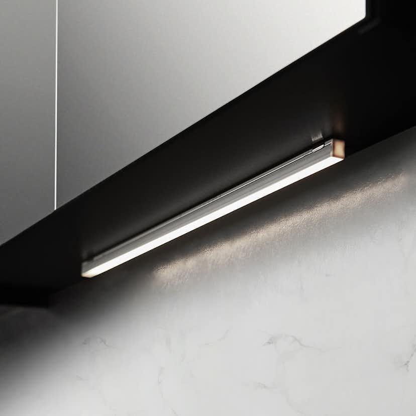 Underbelysning Hafa Store 430 Matt Aluminium Badrumslampa