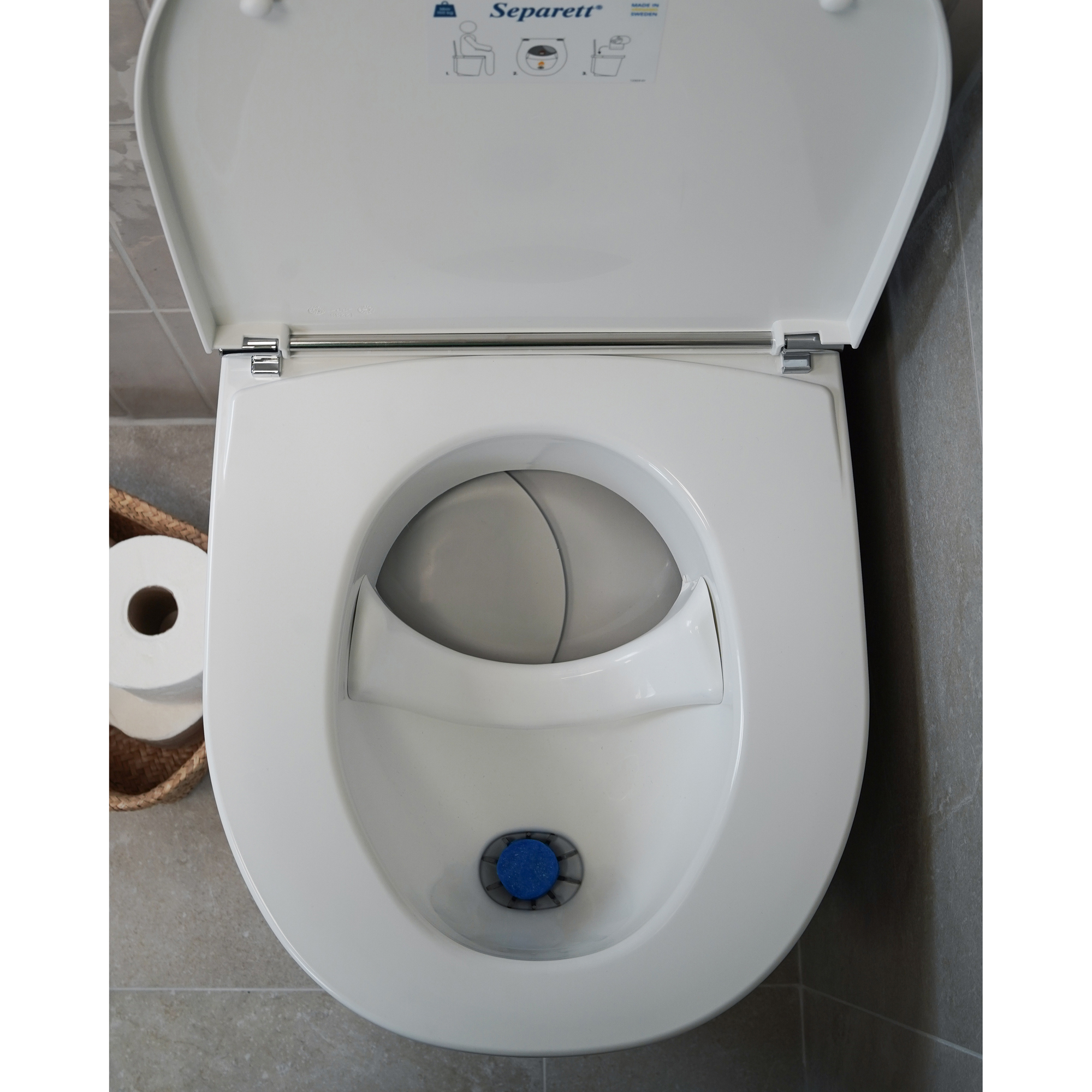 Fritidstoalett Separett Tiny® urinseparerande toalett med urinledning