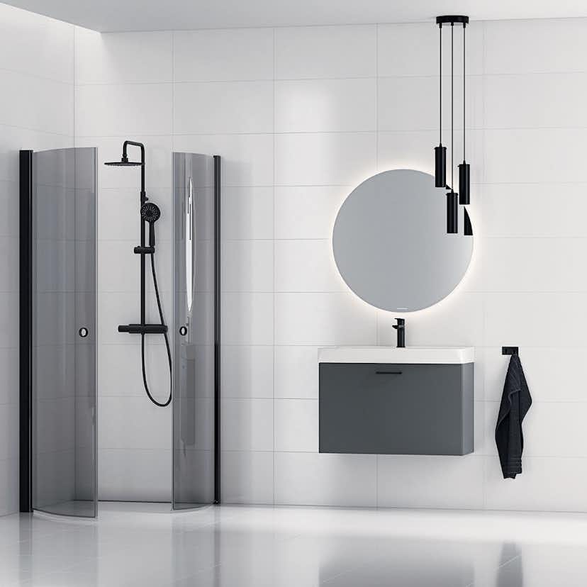 Spegel Svedbergs Valje Rund med LED Belysning