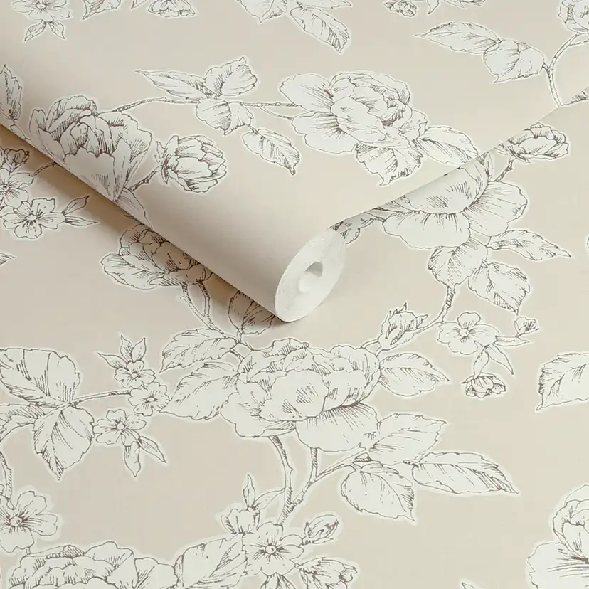 Tapet Laura Ashley Pollington Roses Naturell