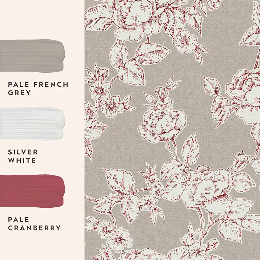 Tapet Laura Ashley Pollington Roses Grå