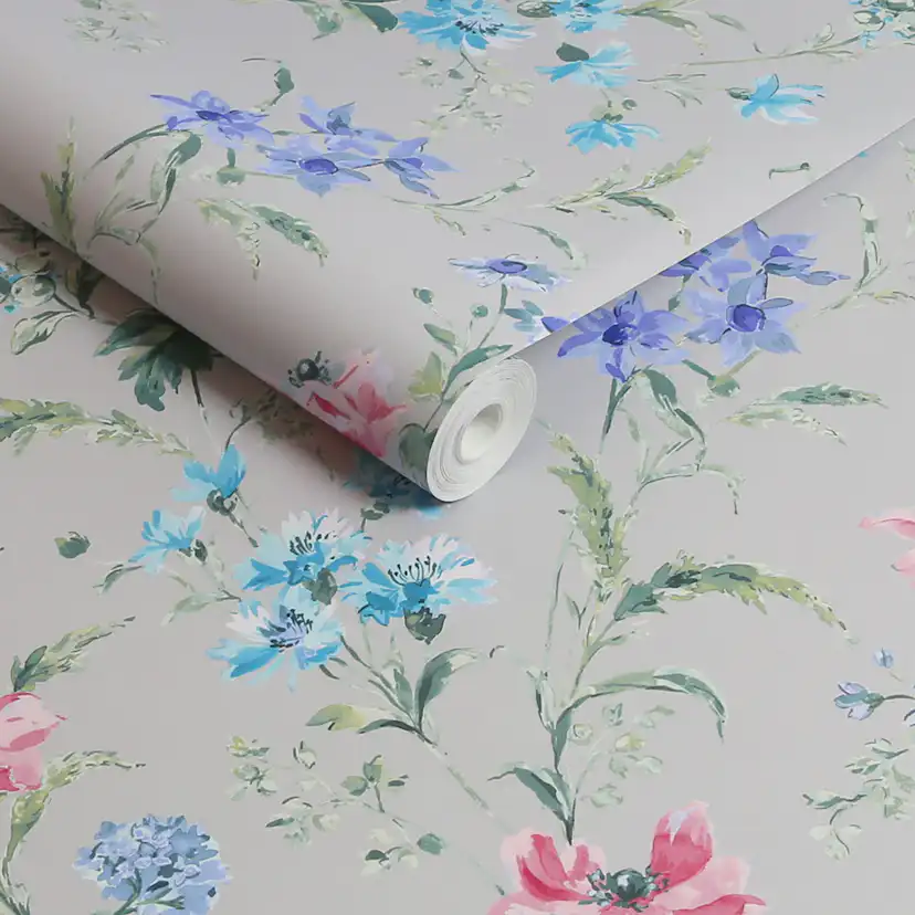 Tapet Laura Ashley Poppy Meadow Lila