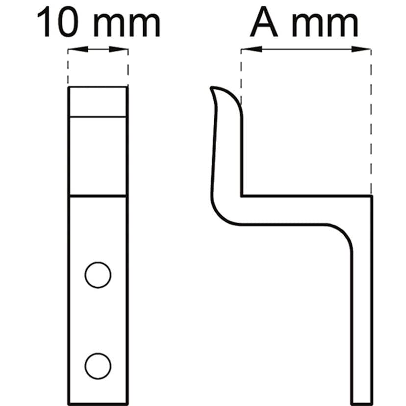 Fönstervredshake Habo 3 Krom