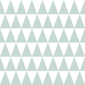 Tapet ESTAhome Grafiska Geometriska Trianglar Mintgrön/Matt Vit