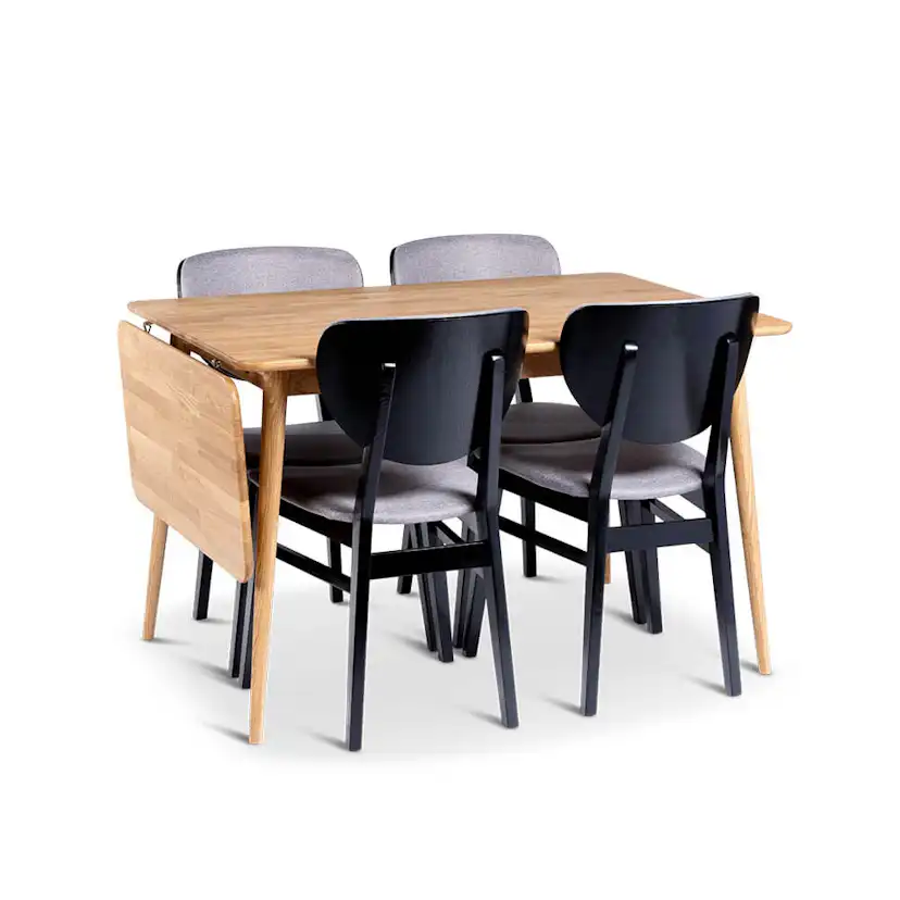 Matgrupp Stenexpo Alborg Klaffbord med 4 Borgholm Stolar