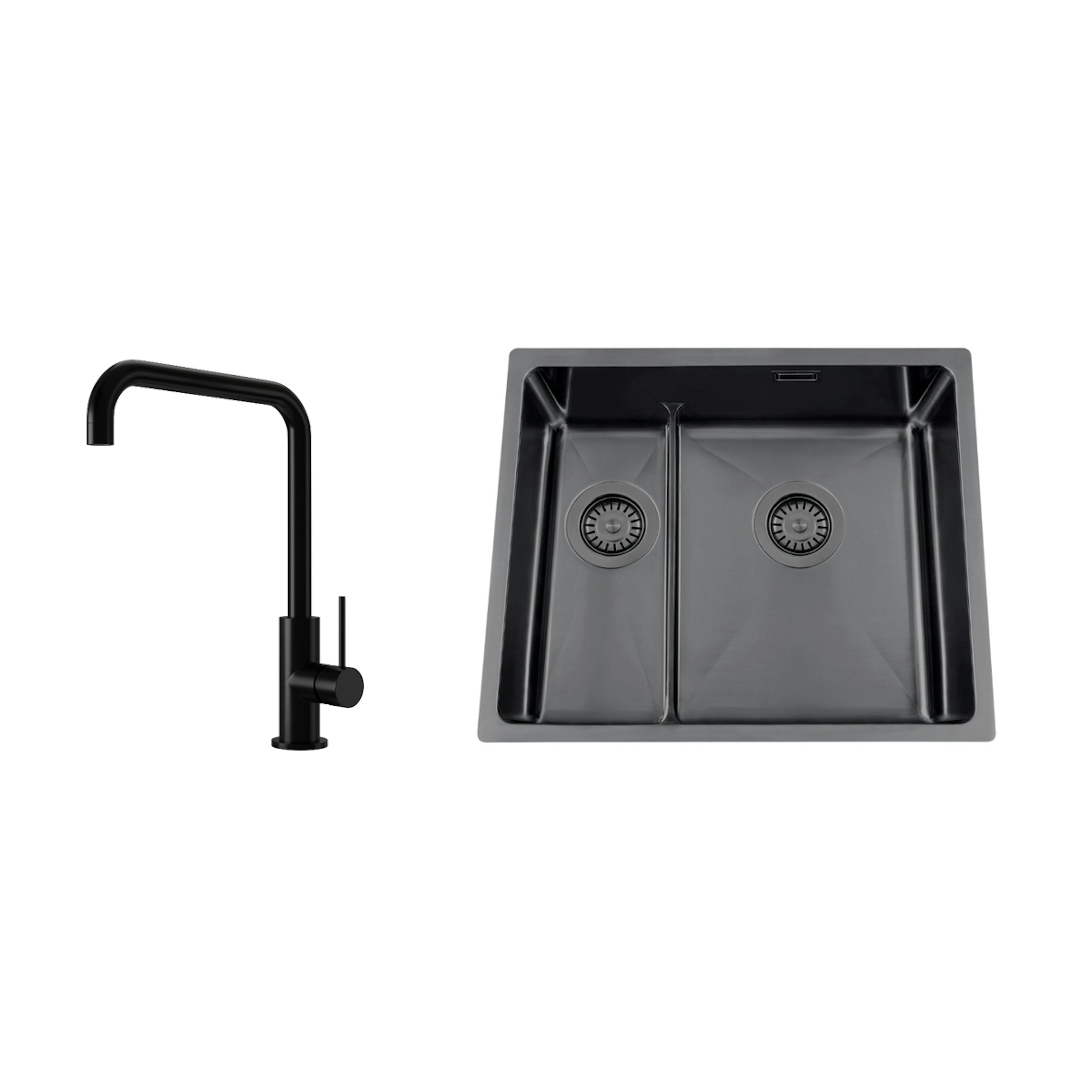 Disklåda Nordic Tech Titan 53 KHX Nickel med Köksblandare Steel Mood Shadow