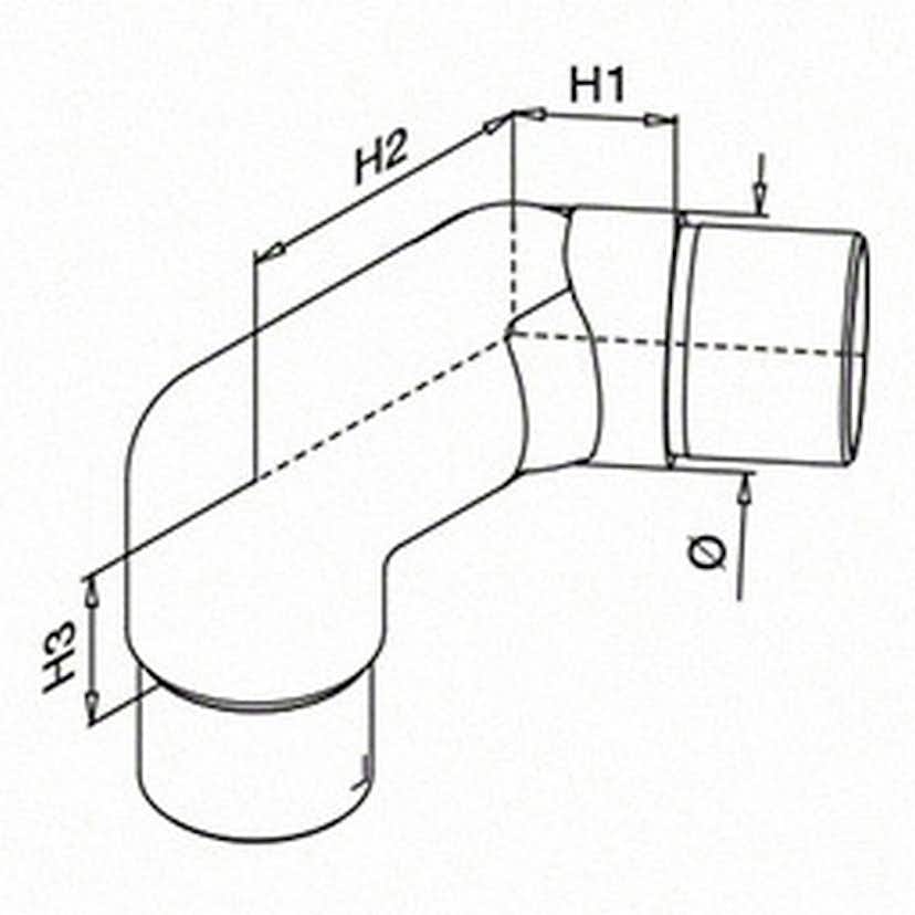Justerbar Skarv Herrljunga Ledstångsfabrik Rostfri mod 0317 Inomhus