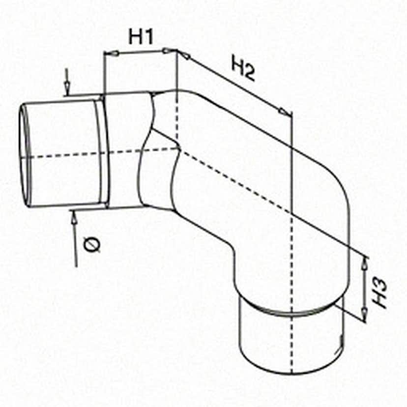 Justerbar Skarv Herrljunga Ledstångsfabrik Rostfri mod 0318 Inomhus