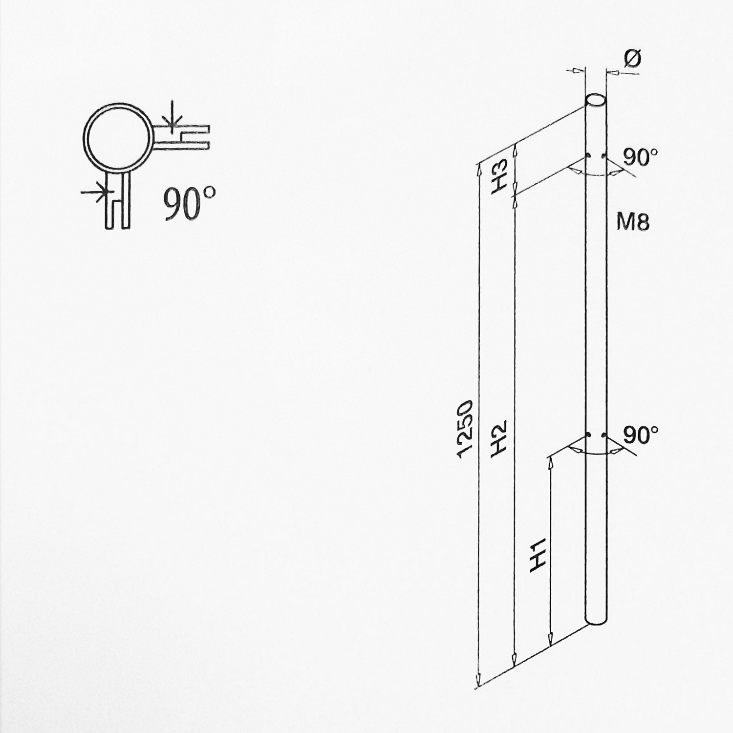 Räckesstolpe Herrljunga Ledstångsfabrik Utanpåliggande Hörn Inomhus Konsol 0551