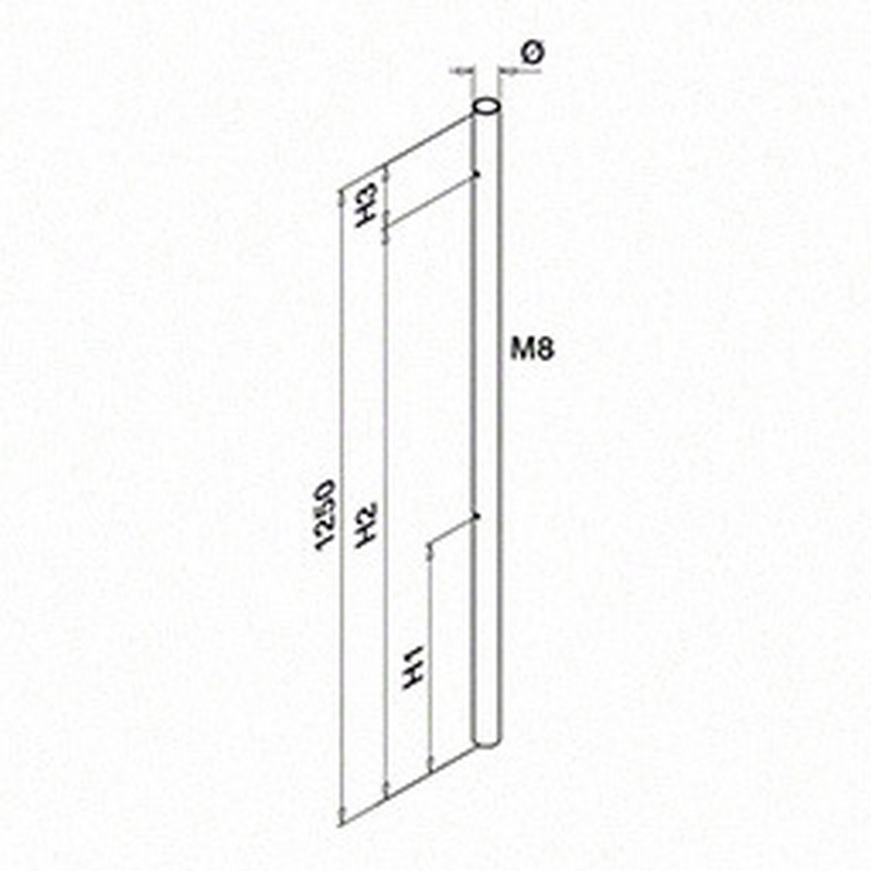 Räckesstolpe Herrljunga Ledstångsfabrik Utanpåliggande Enkel Inomhus Konsol 0551