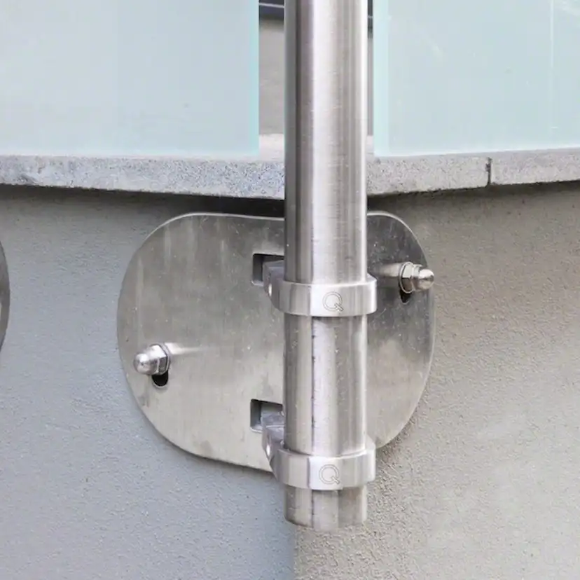 Räckesstolpe Herrljunga Ledstångsfabrik Utanpåliggande Hörn Inomhus Konsol 0555