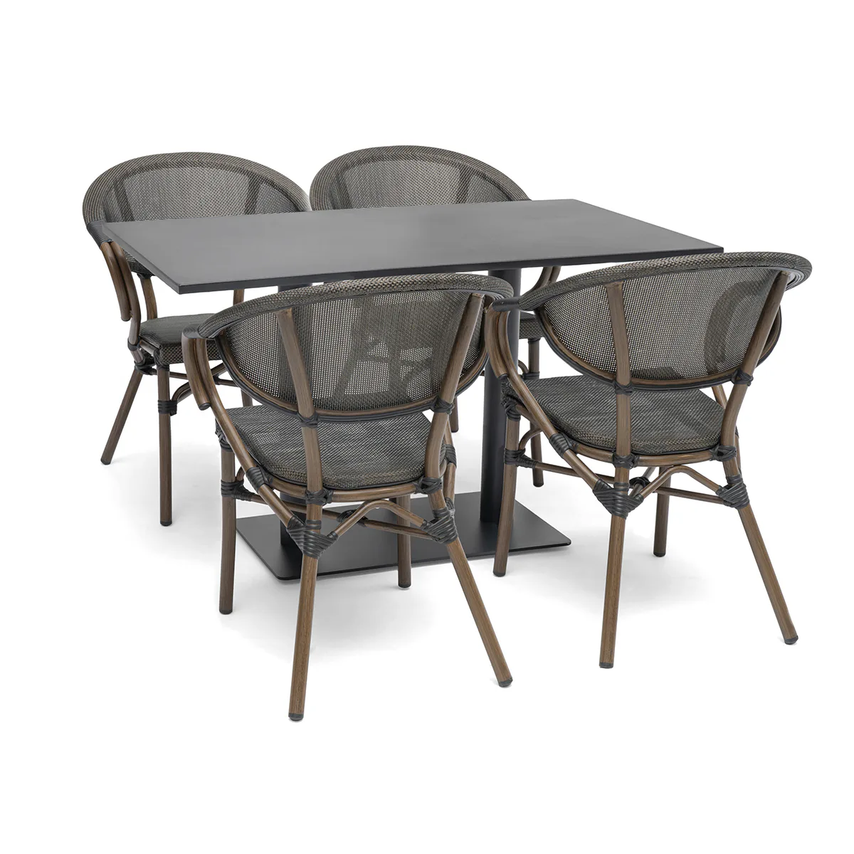 Caféset Hillerstorp Näsby med 4 st Äppelhed Trädgårdstolar