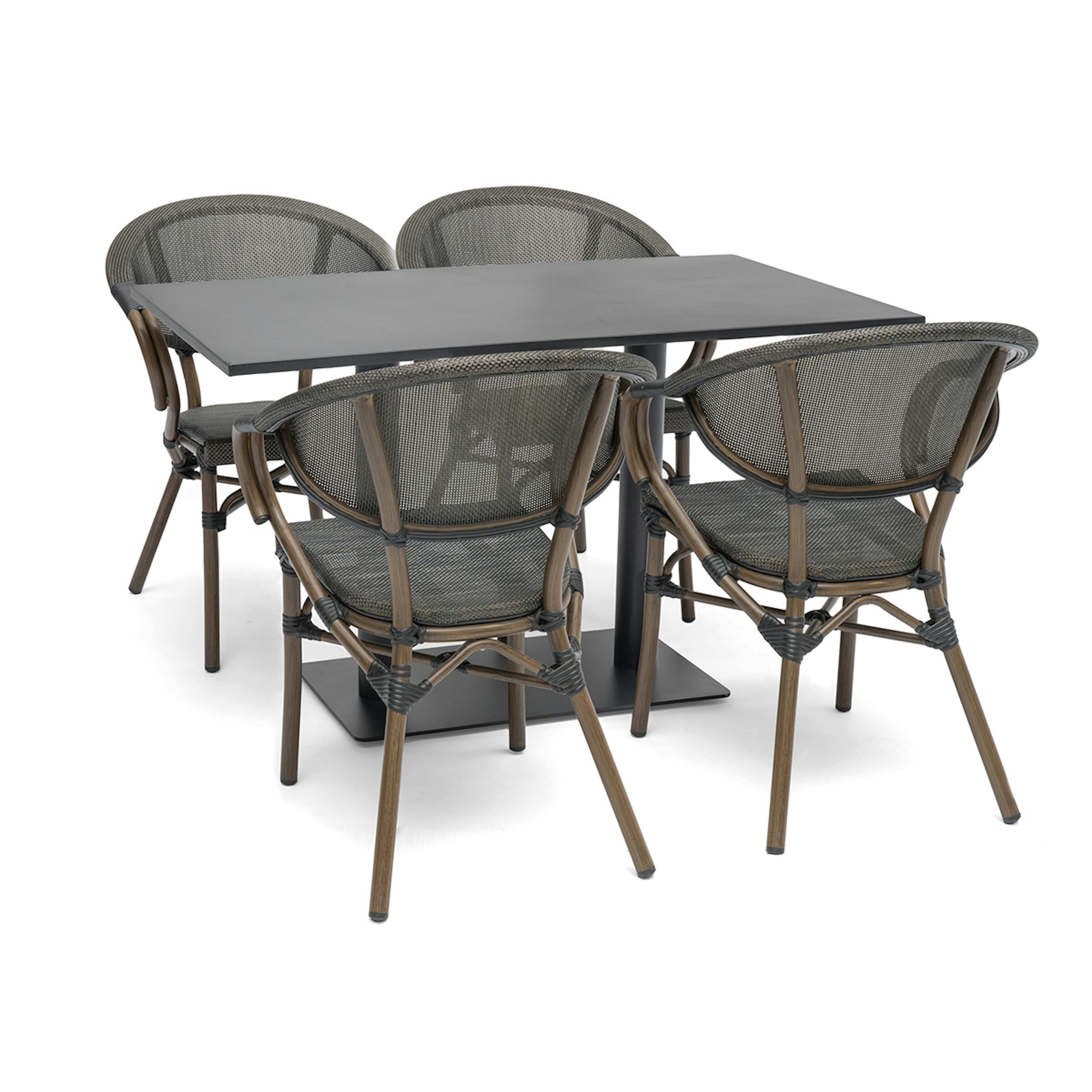 Caféset Hillerstorp Näsby med 4 st Äppelhed Trädgårdstolar