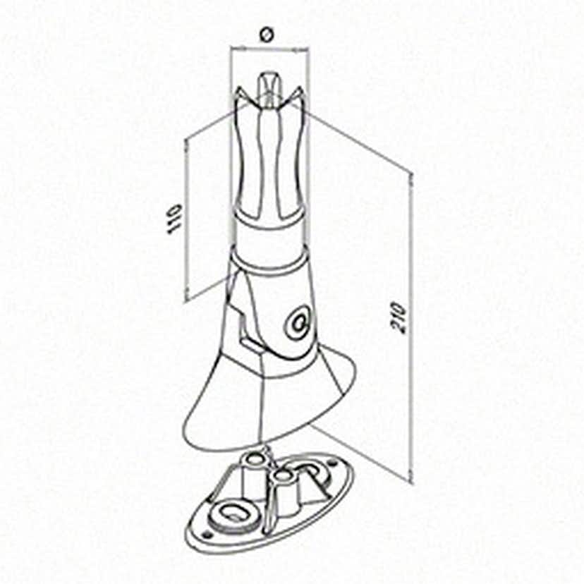 Räckesstolpe Herrljunga Ledstångsfabrik Ställbar Inomhus
