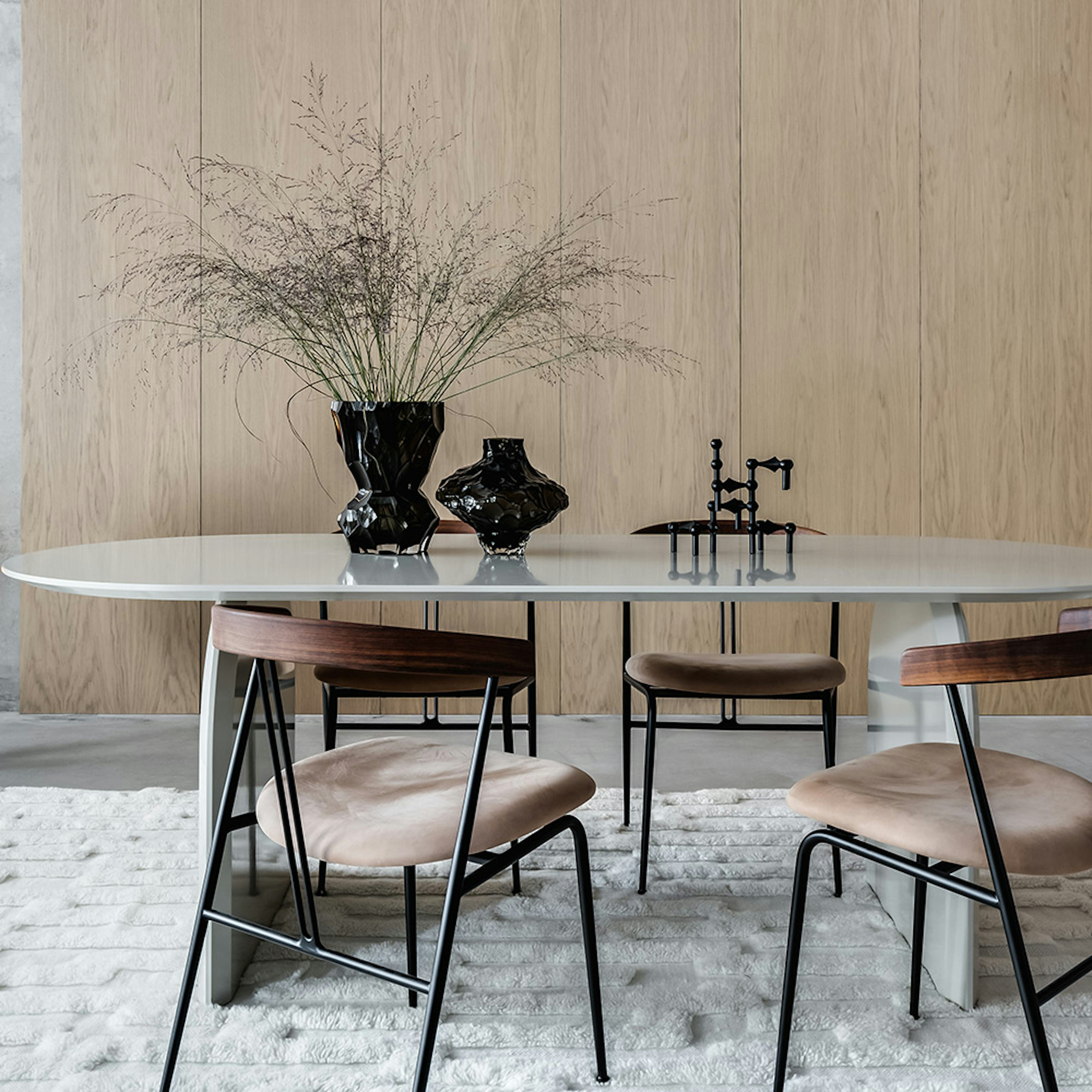 Designpanel Wood on wall Ek Ljus Lackad