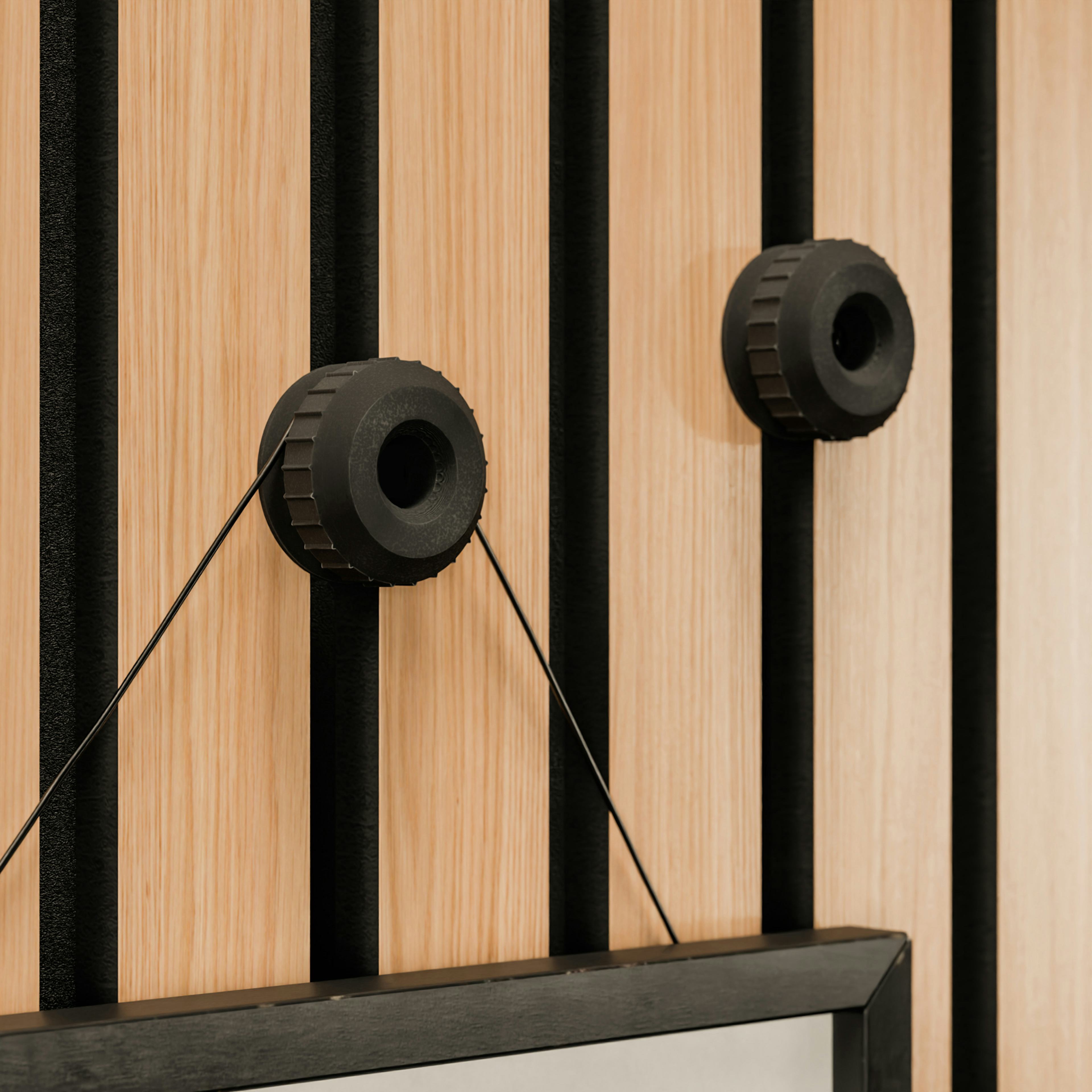 Tillbehör Akustikpanel Lundbergs Kreativ 2-Pack Tavelkrokar Svart