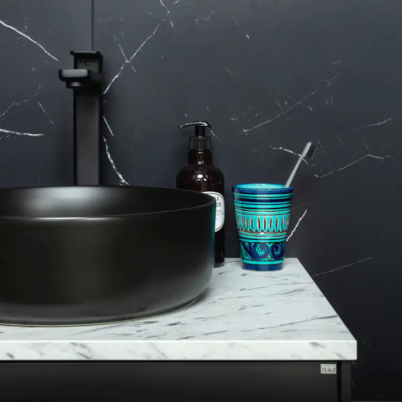 Klinker Fioranese Marmorea Port Laurent Effect Svart 60x60 cm R Matt