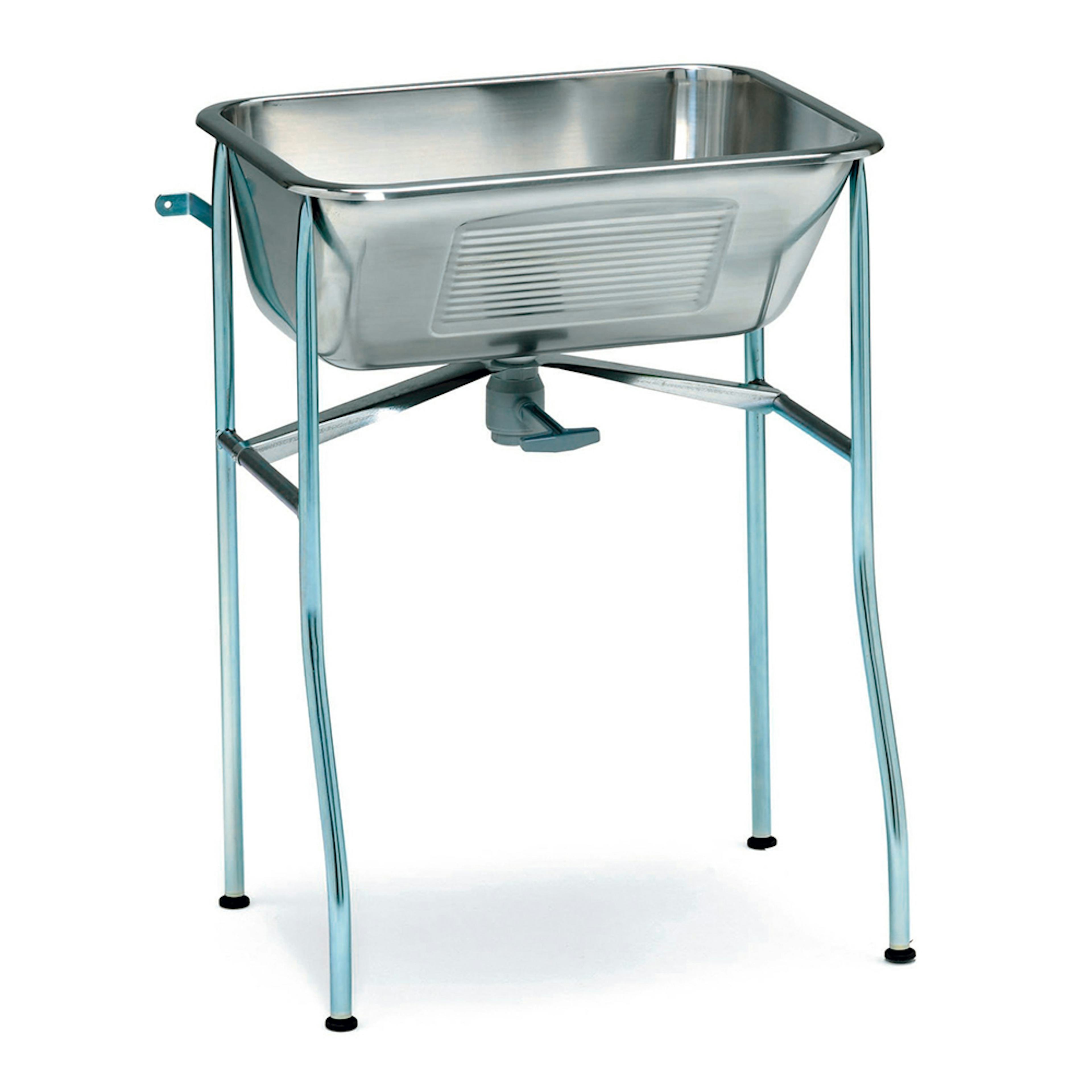 Tvättlåda Nimo TL60B Rostfri Tvättho för Tvättstuga med Benställning & Avloppsventil