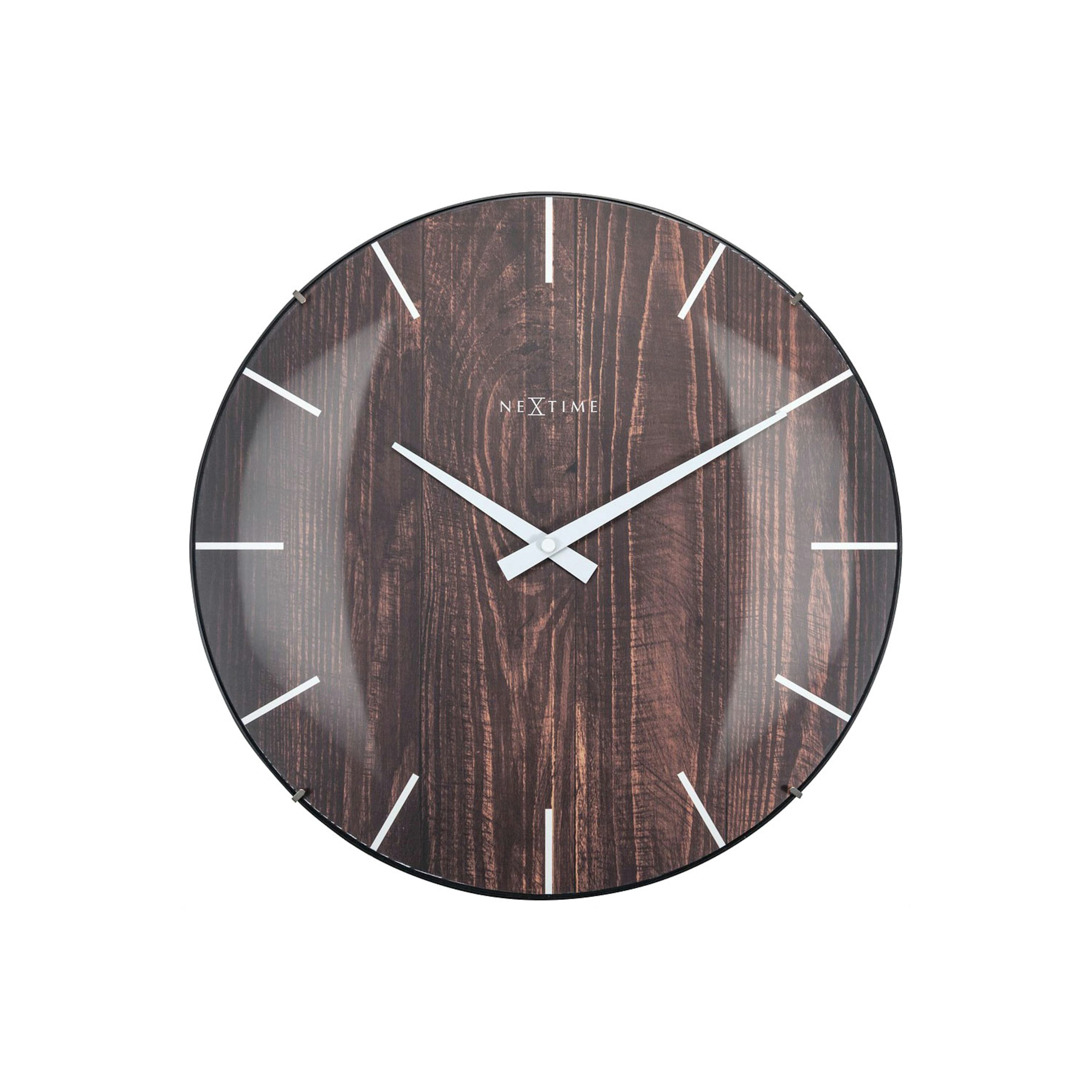 Väggklocka NeXtime Edge Wood Dome