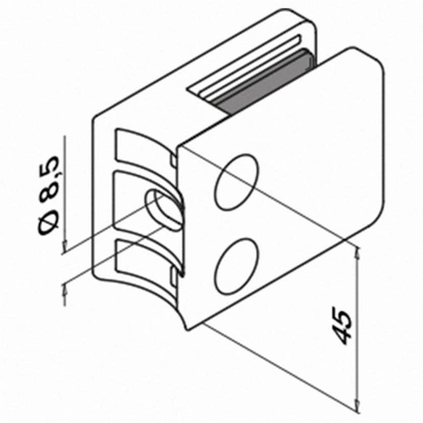Glasfäste Herrljunga Ledstångsfabrik 4200 Rör Inomhus