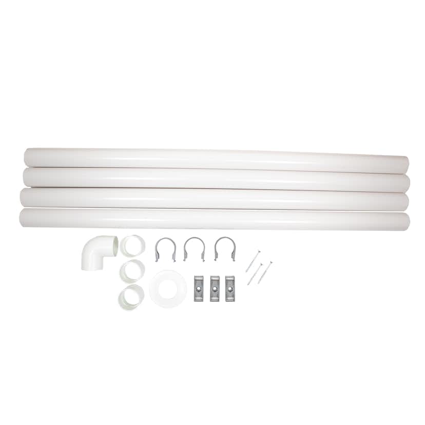 Ventilationssats Separett Tiny® 4m rör, inkl. Skarv & fästen