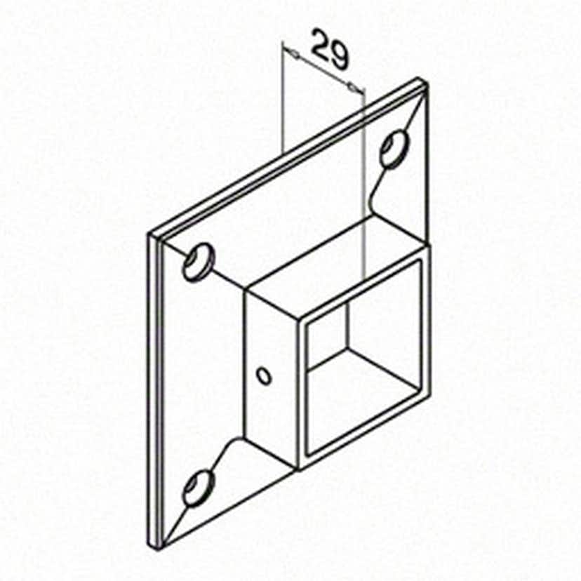 Väggfläns Herrljunga Ledstångsfabrik Inomhus
