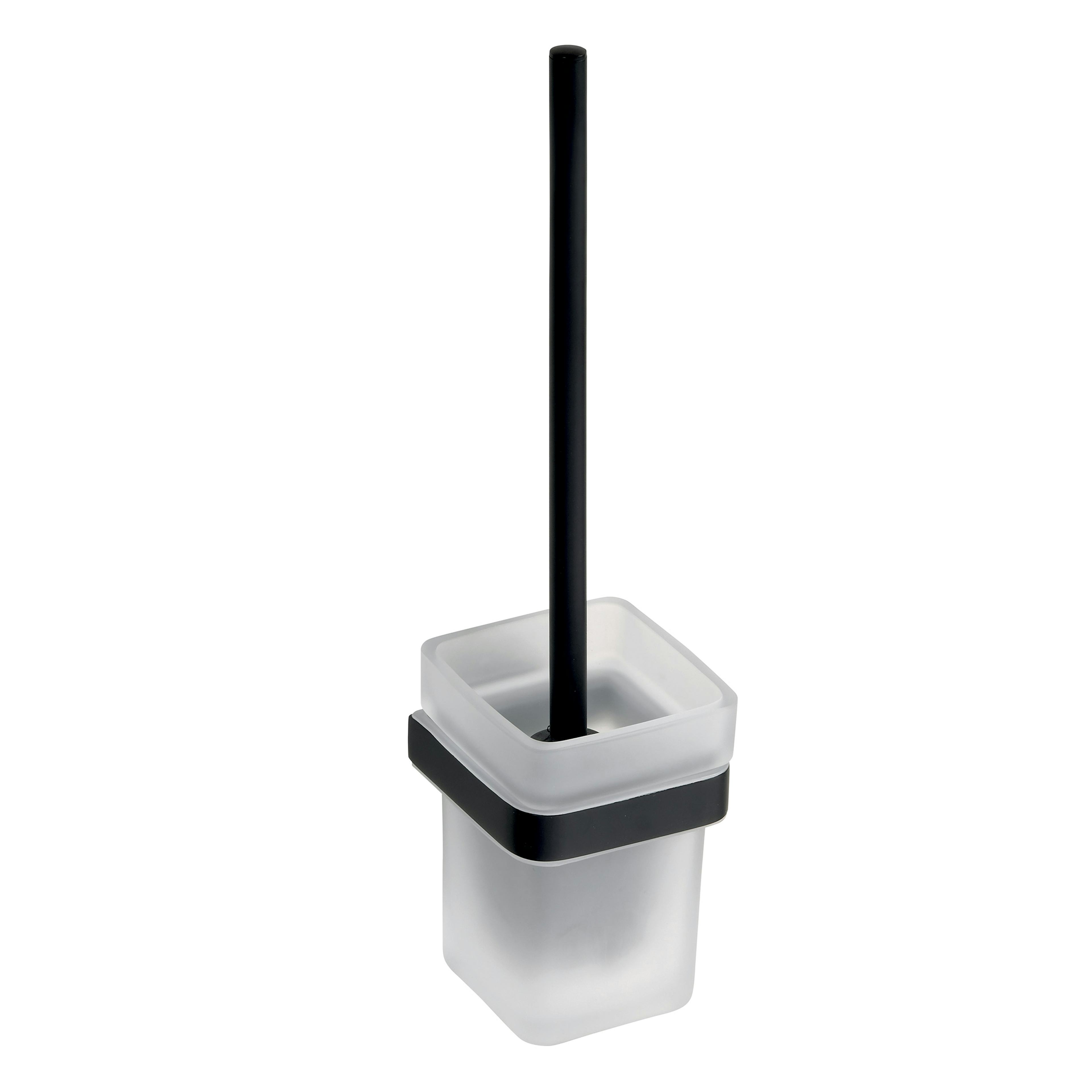 Toalettborste Bemeta Nero Glas/Svart Vägghängd