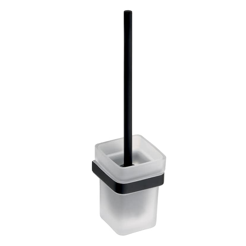 Toalettborste Bemeta Nero Glas/Svart Vägghängd