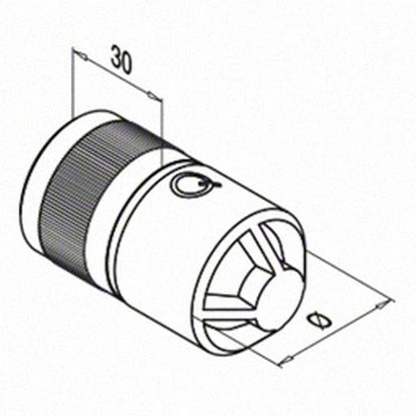 Rörförbindelse Herrljunga Ledstångsfabrik Rak Rostfri mod 5792 Inomhus
