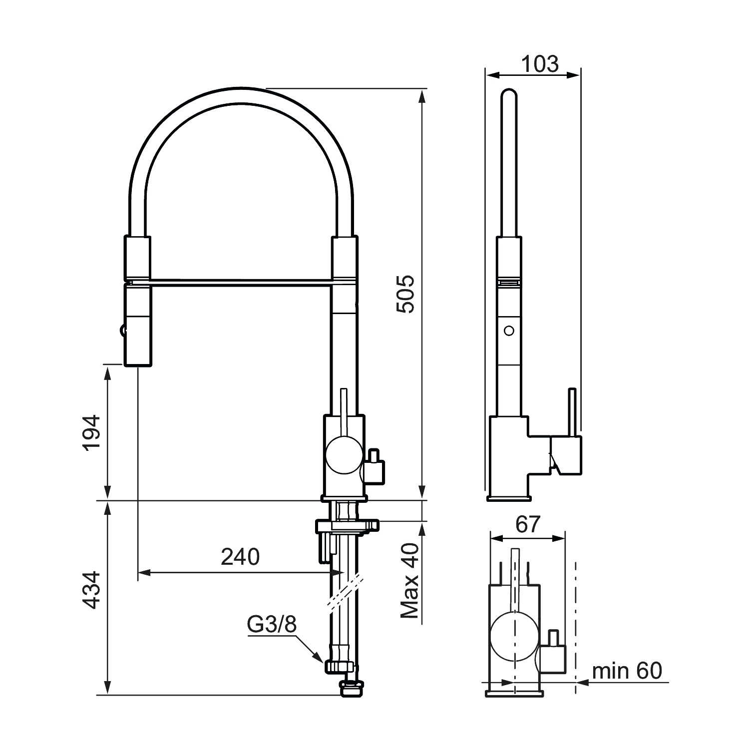 Köksblandare Mora INXX II Miniprofi