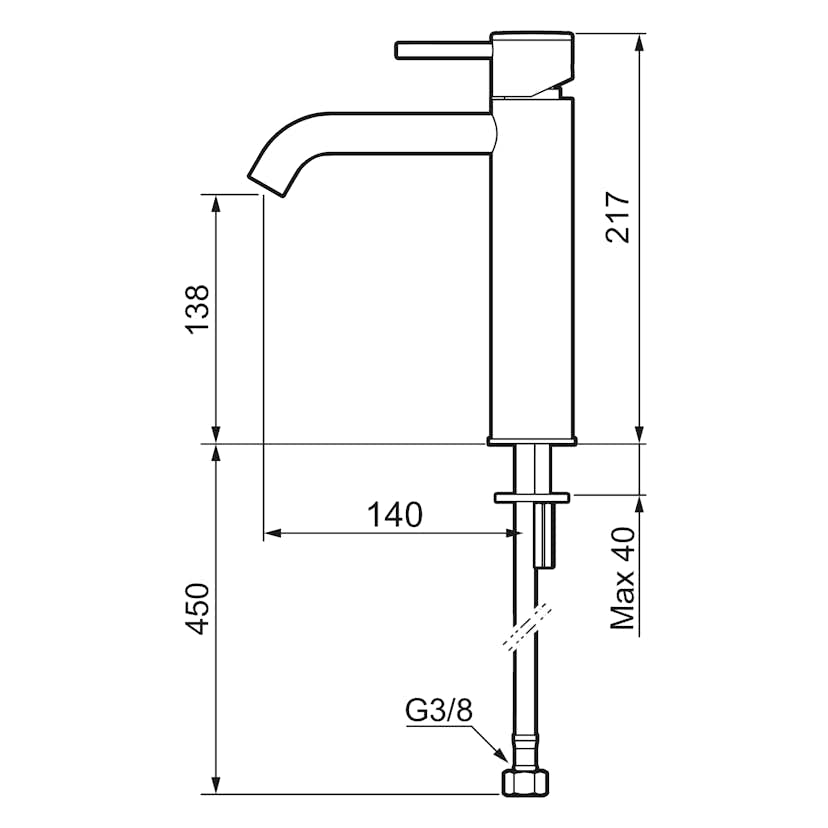 Tvättställsblandare Mora INXX II Soft Medium