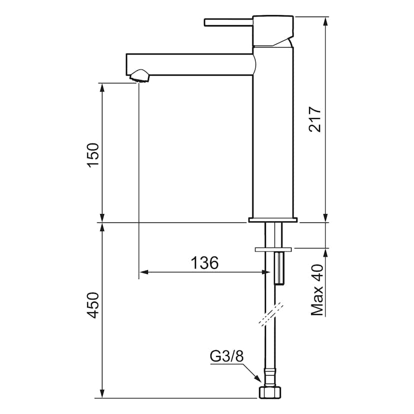 Tvättställsblandare Mora INXX II Sharp Medium